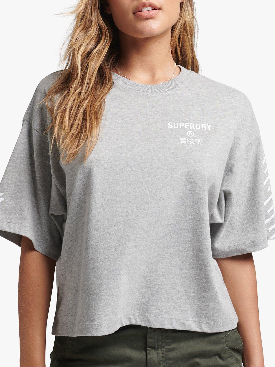 Superdry Core Sport T-Shirt, Grey Marl