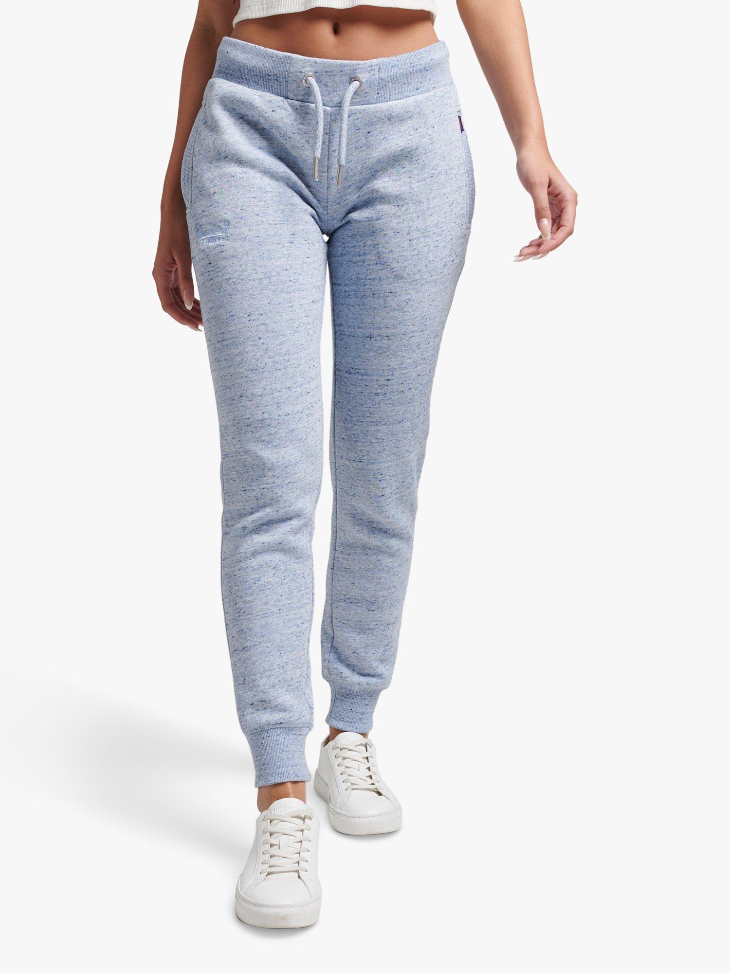 Superdry Organic Cotton Vintage Logo Embroidered Joggers, La Blue Marl