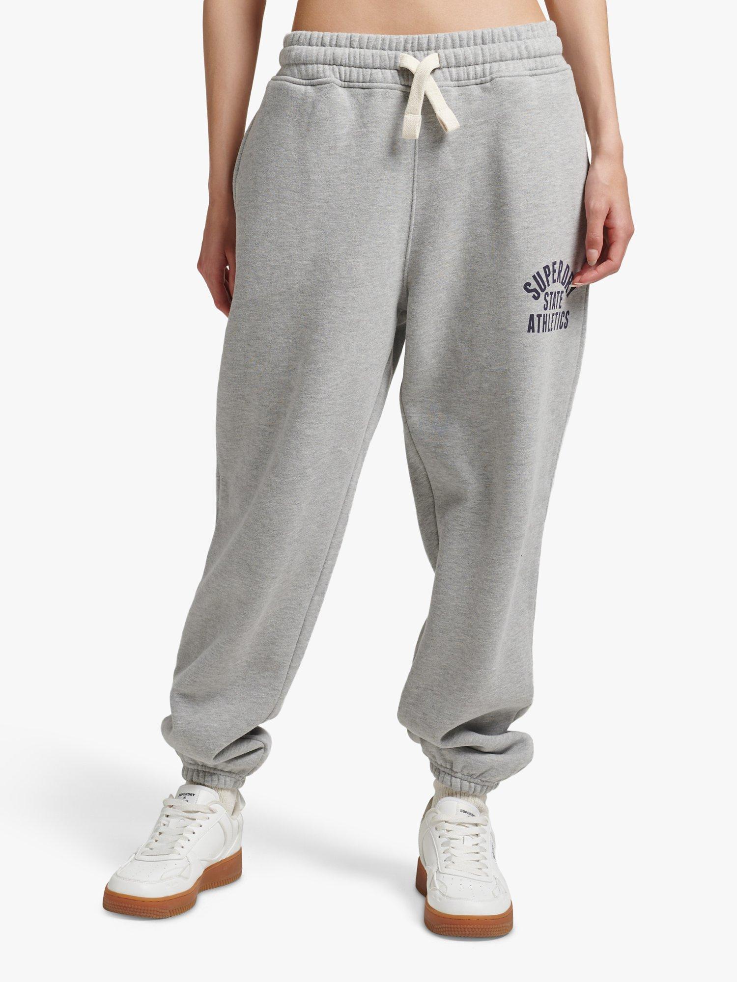 Superdry Vintage Collegiate Joggers, Grey Marl
