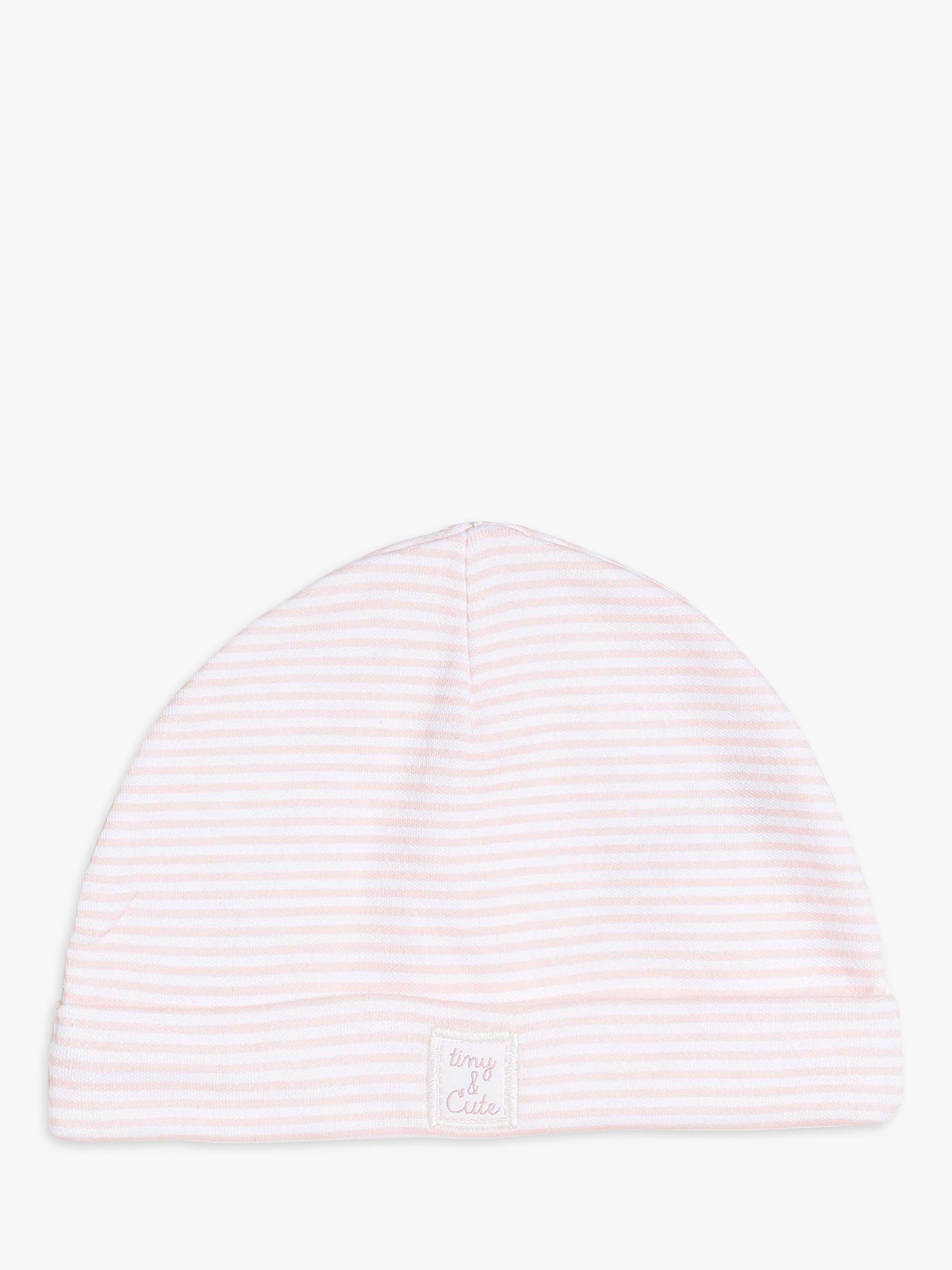 Product image 7 of 8, which shows Mini Cuddles Baby Floral Applique Sleepsuits, Hat & Gloves Set, White/Pink, 6-9 months