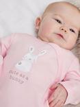 Mini Cuddles Baby Bunny Sleepsuit, Pink Bunny