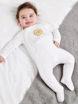 Mini Cuddles Baby Brother Sleepsuit, Blue/Zebra, Blue/Zebra