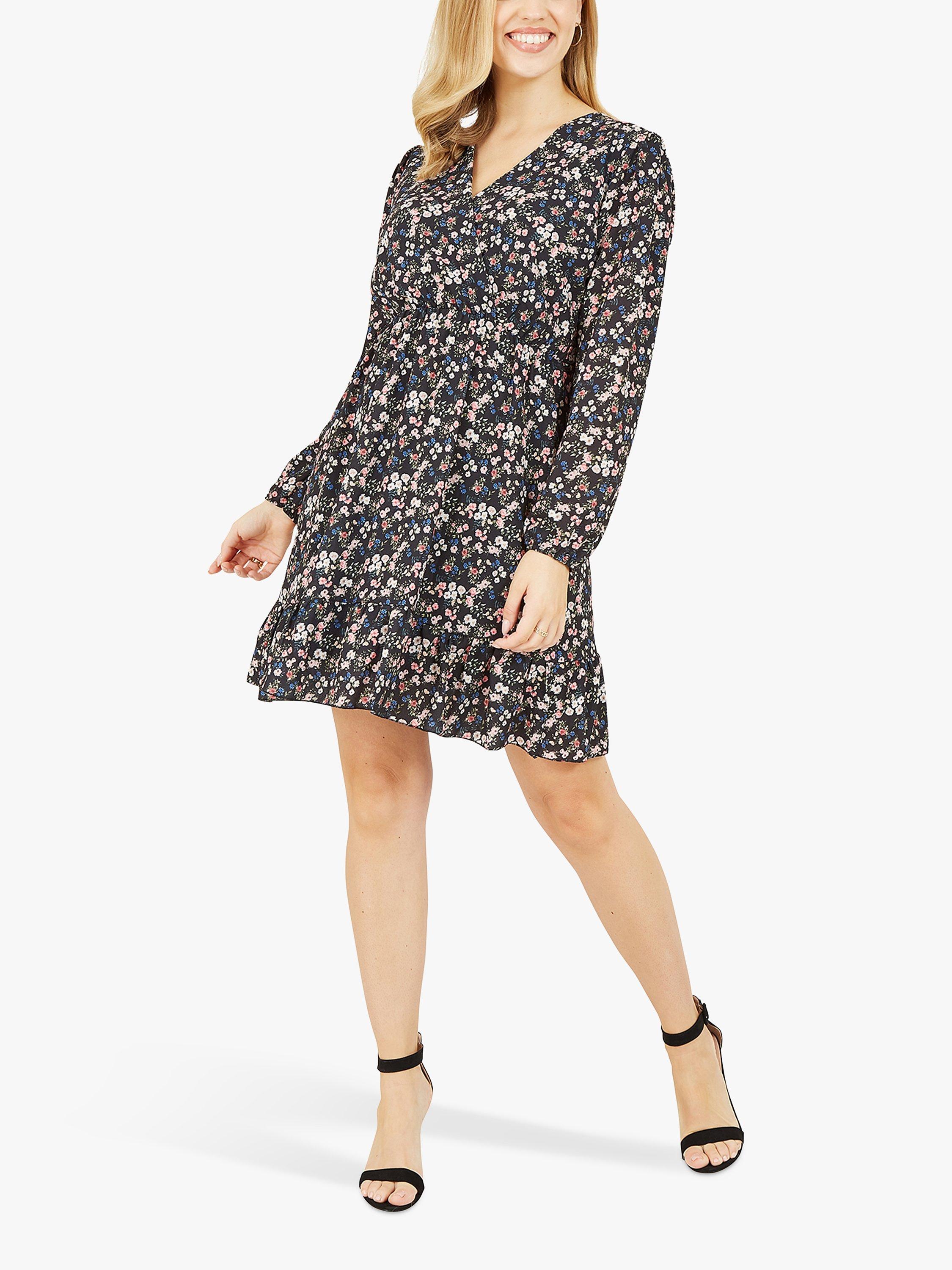 Mela London Ditsy Floral Mini Dress, Blue