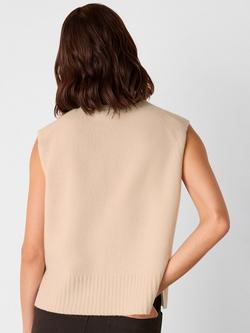 Whistles Wool Sleeveless Tank Top - view 2, Ivory