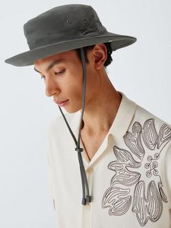 John Lewis Cotton Safari Hat, Charcoal Ss22