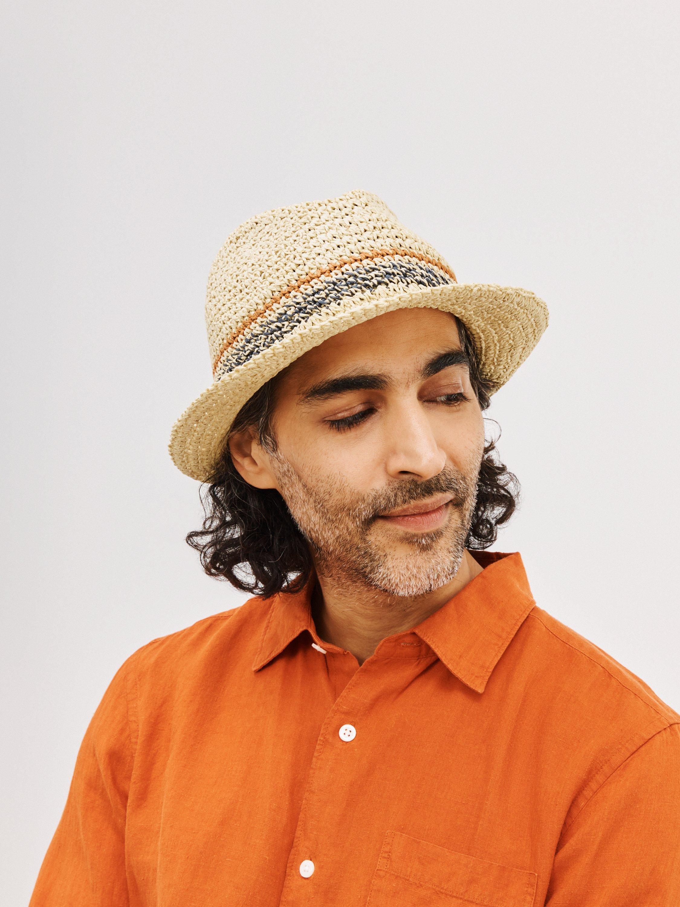 John Lewis Crochet Trilby Hat, Neutral