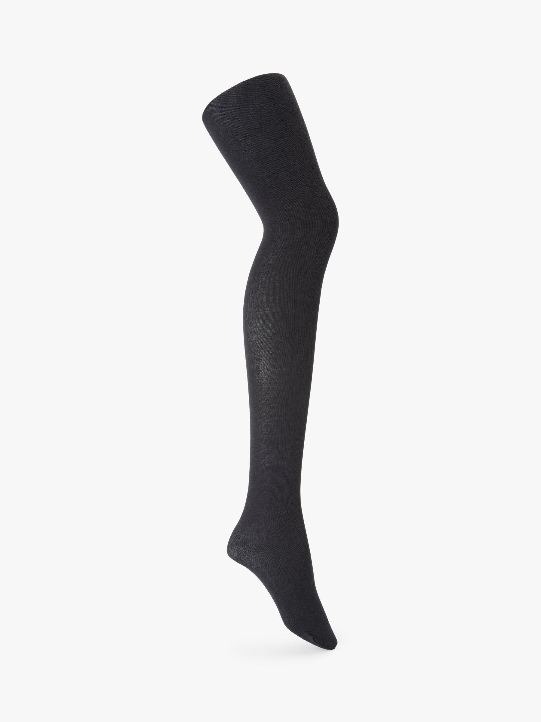 Product image 1 of 2, which shows John Lewis 100 Denier Premium Cotton Rich Tights, Grey, S