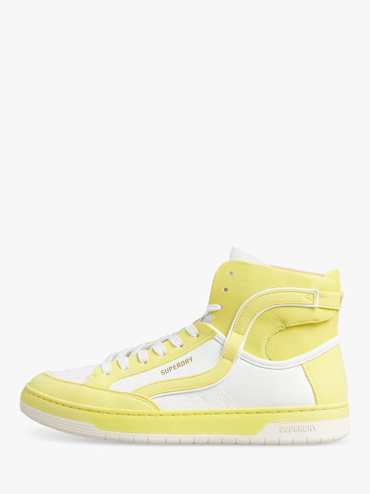 Superdry Vintage Vegan Basket High Top Trainers, White/Lime