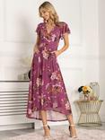 Jolie Moi Eliza Dip Hem Floral Maxi Dress