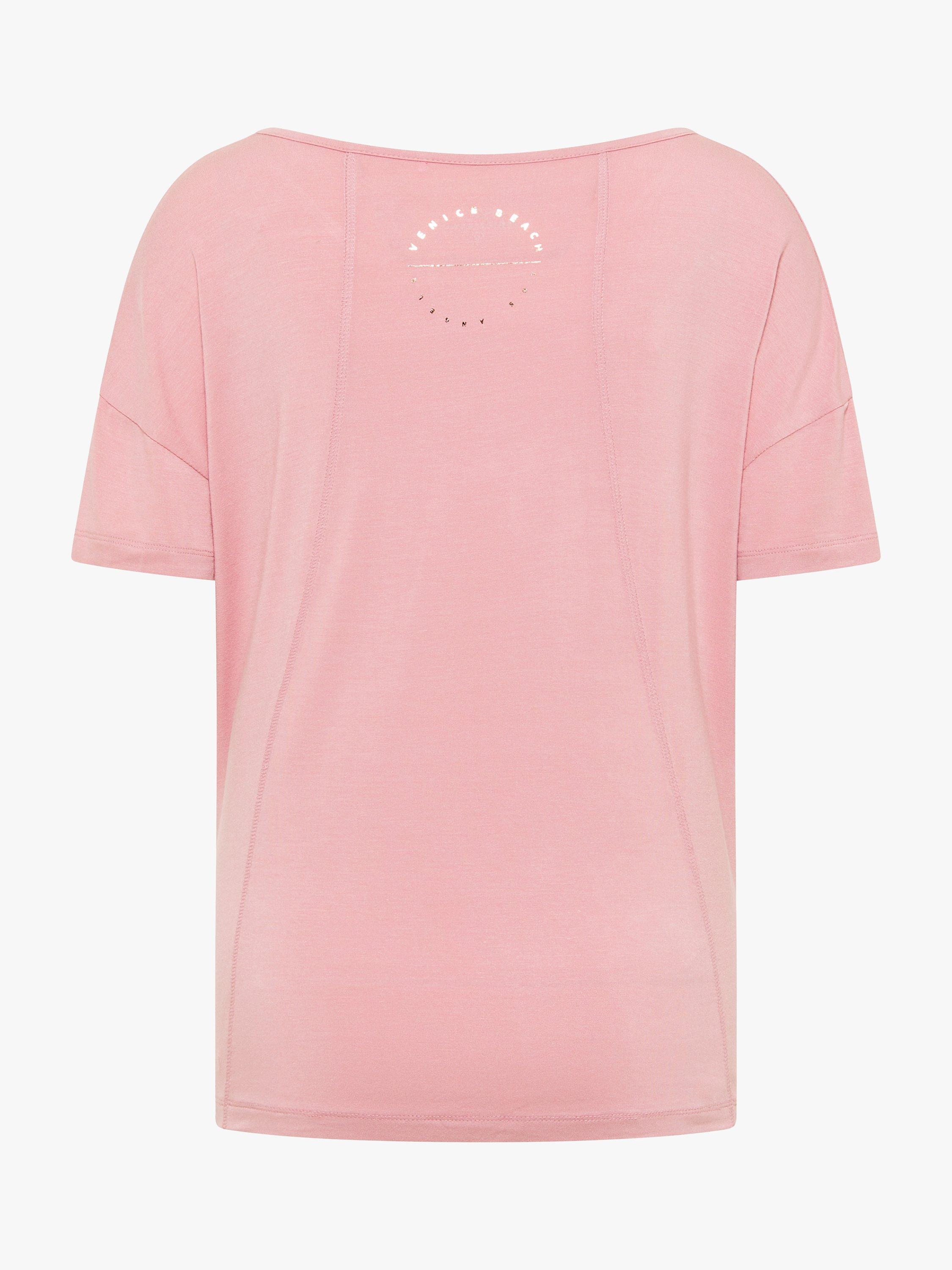 Product image 2 of 7, which shows Venice Beach Devyani Short Sleeve Gym Top, Rose, M