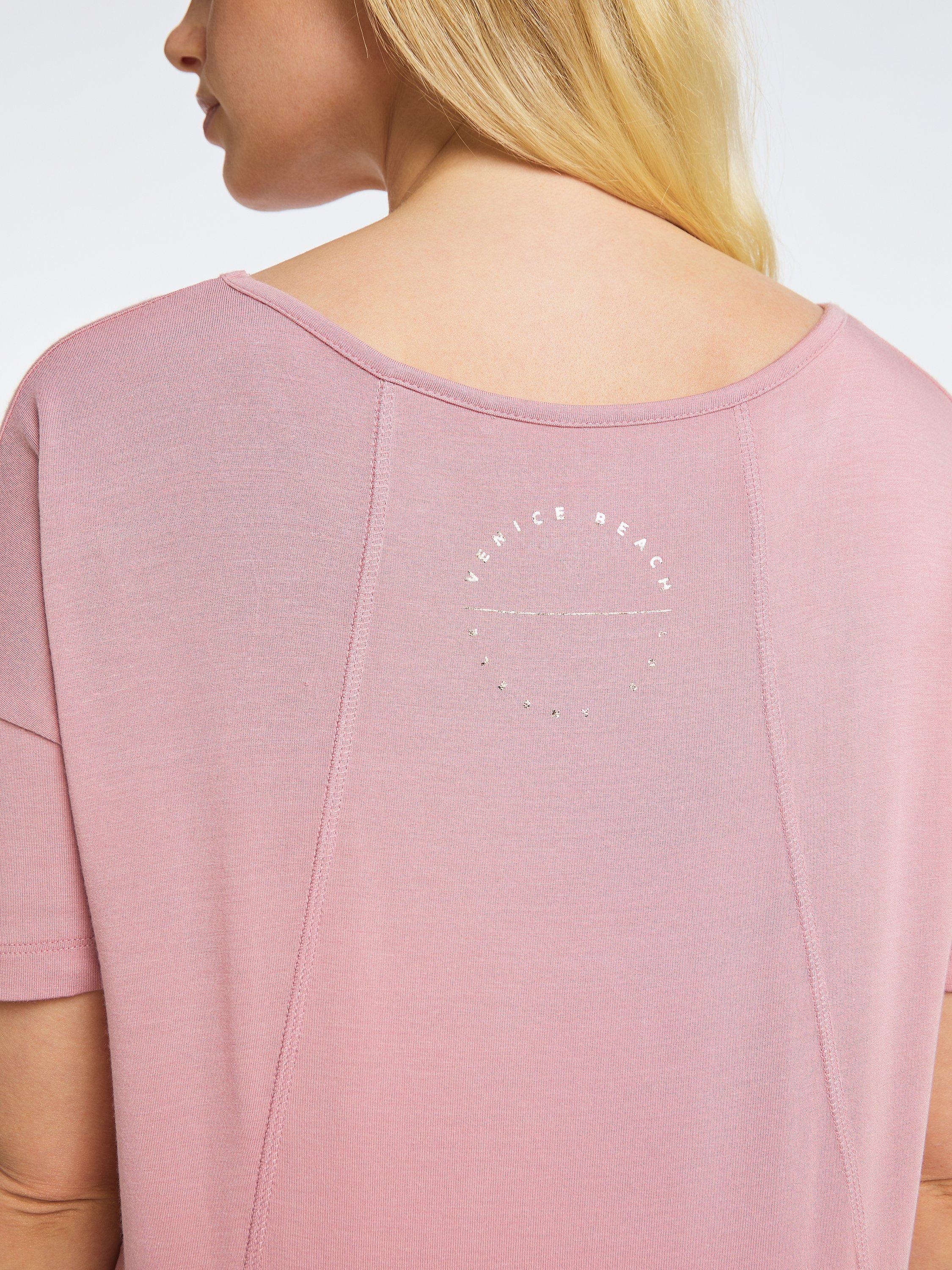 Product image 7 of 7, which shows Venice Beach Devyani Short Sleeve Gym Top, Rose, M
