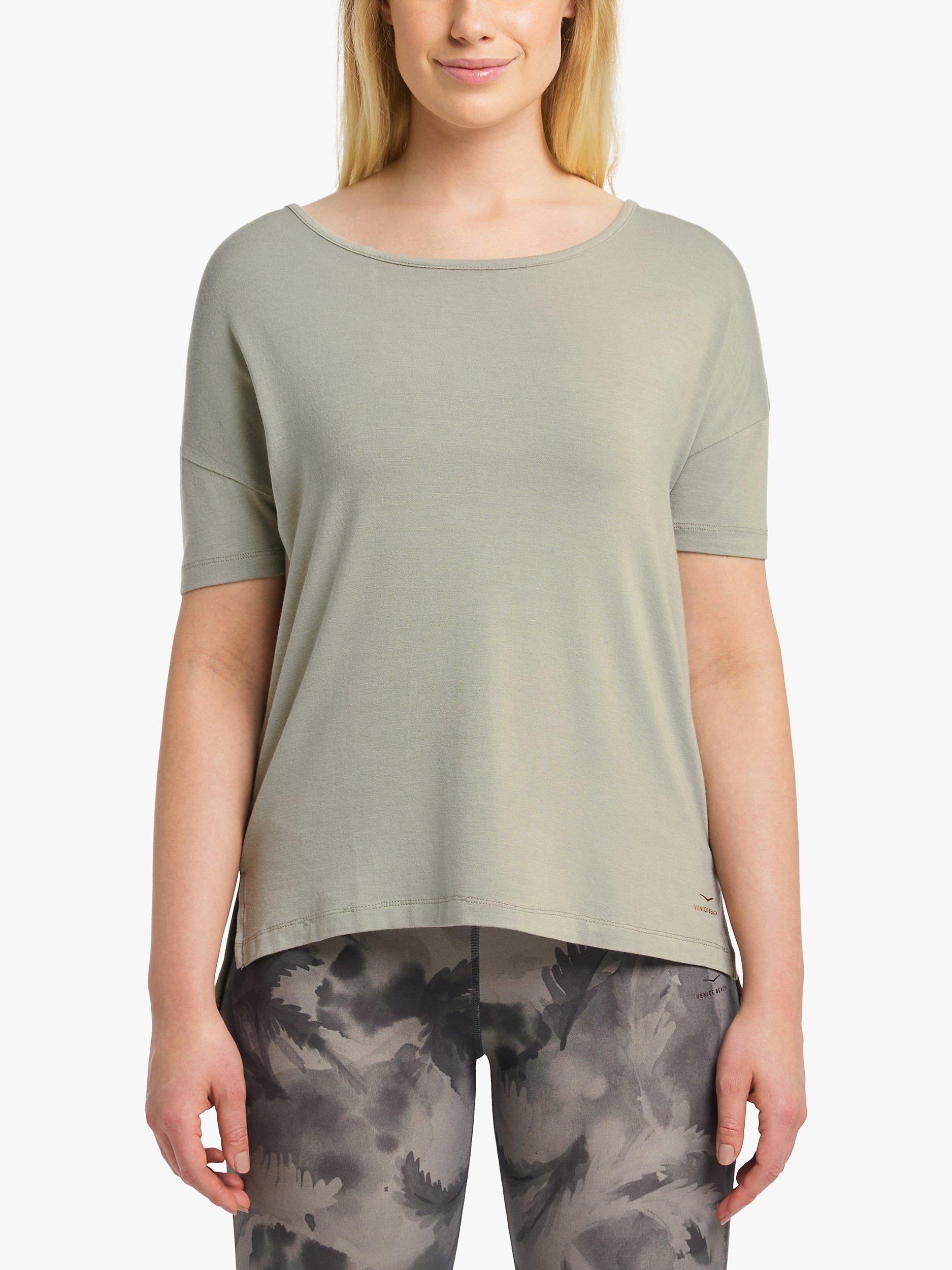 Product image 4 of 7, which shows Venice Beach Devyani Short Sleeve Gym Top, Sage, L