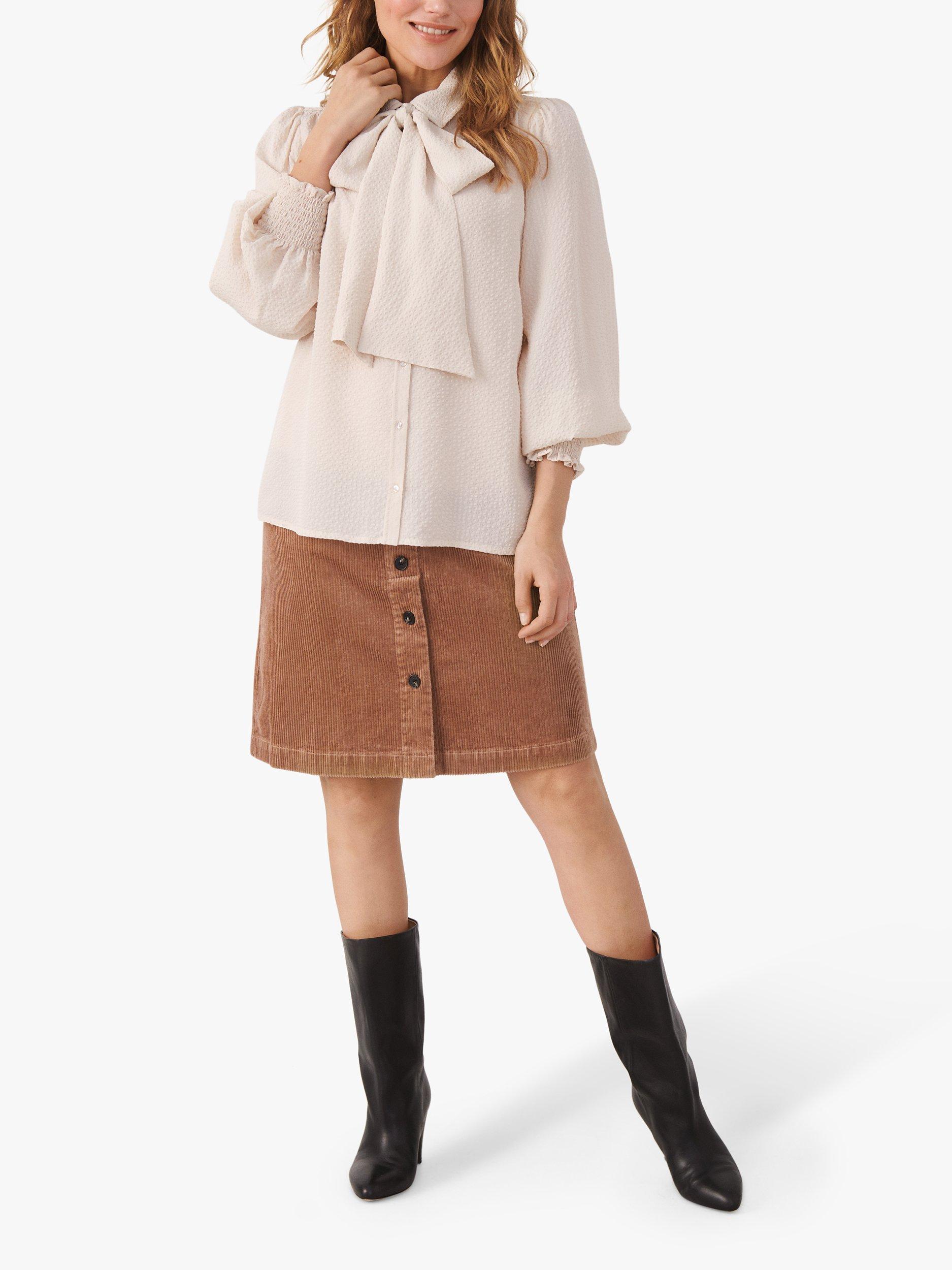 Part Two Rasha Tie Neck Blouse, Perfectly Pale