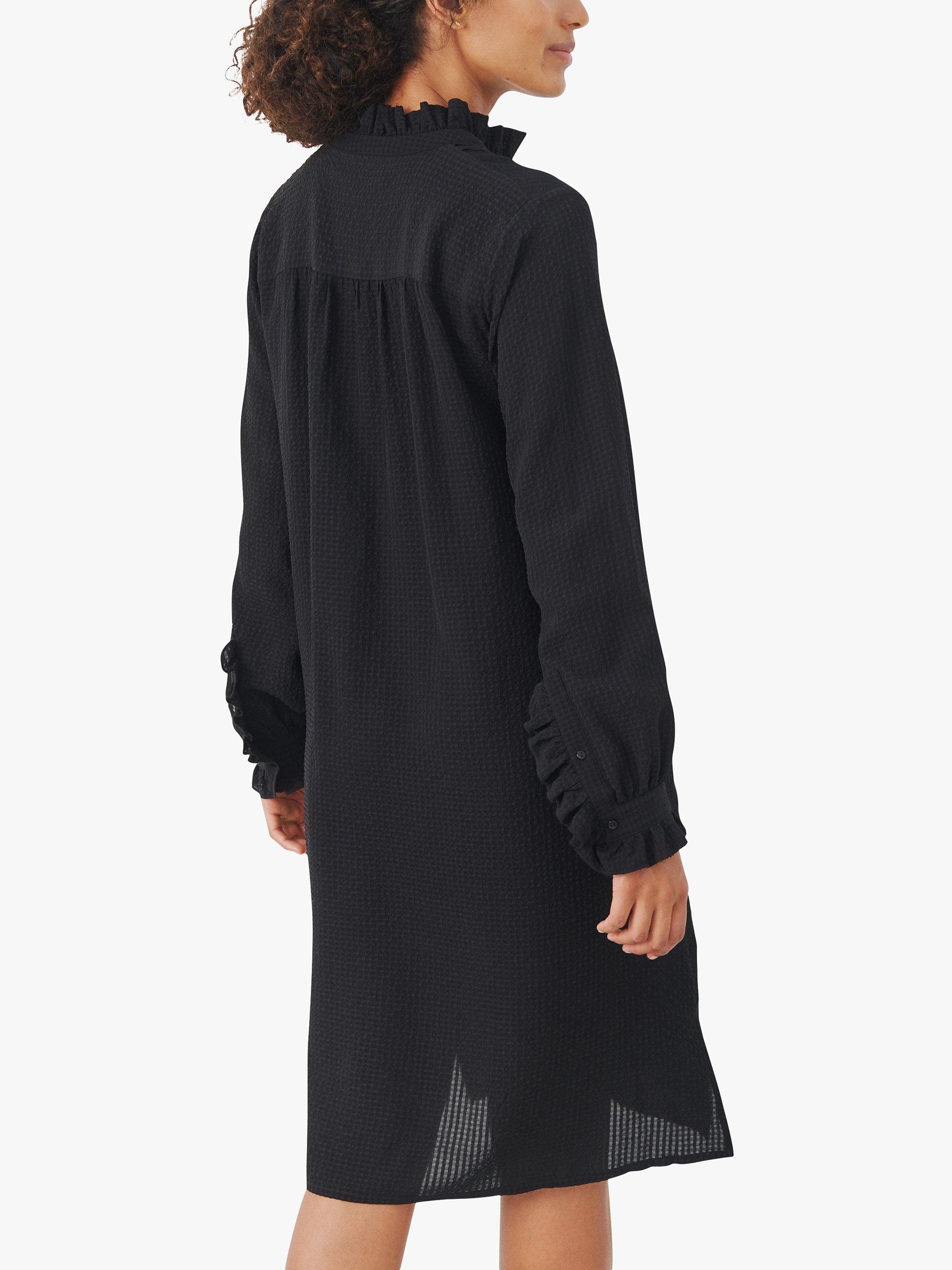 Part Two Rosalia Frill Trim Shirt Dress, Black, 8