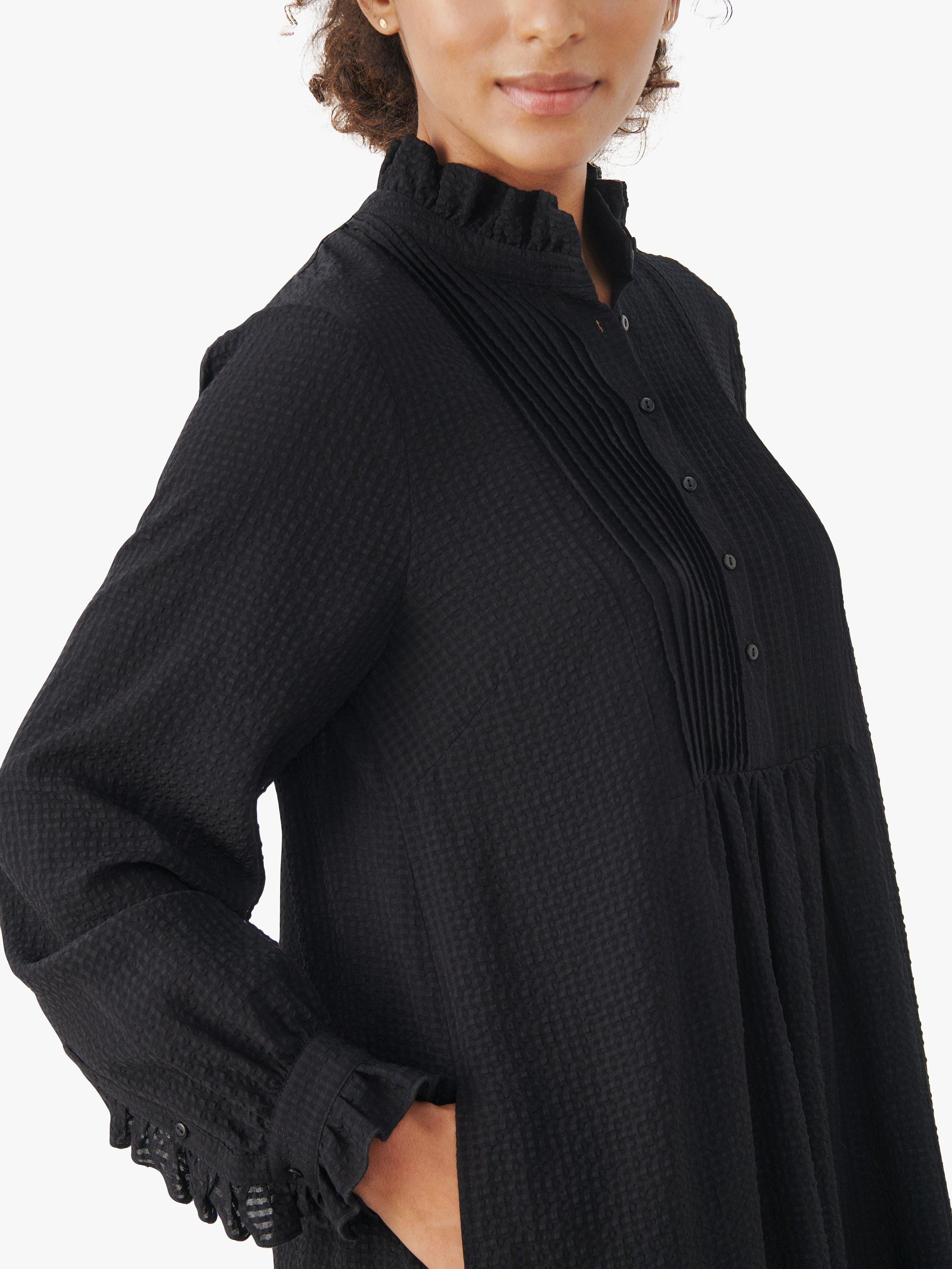 Part Two Rosalia Frill Trim Shirt Dress, Black, 8