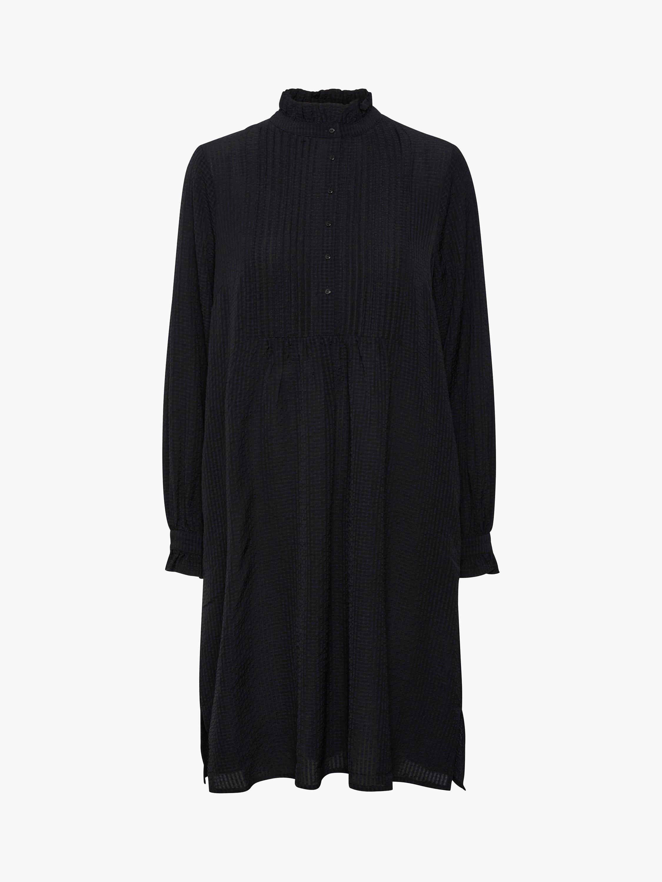 Part Two Rosalia Frill Trim Shirt Dress, Black, 8