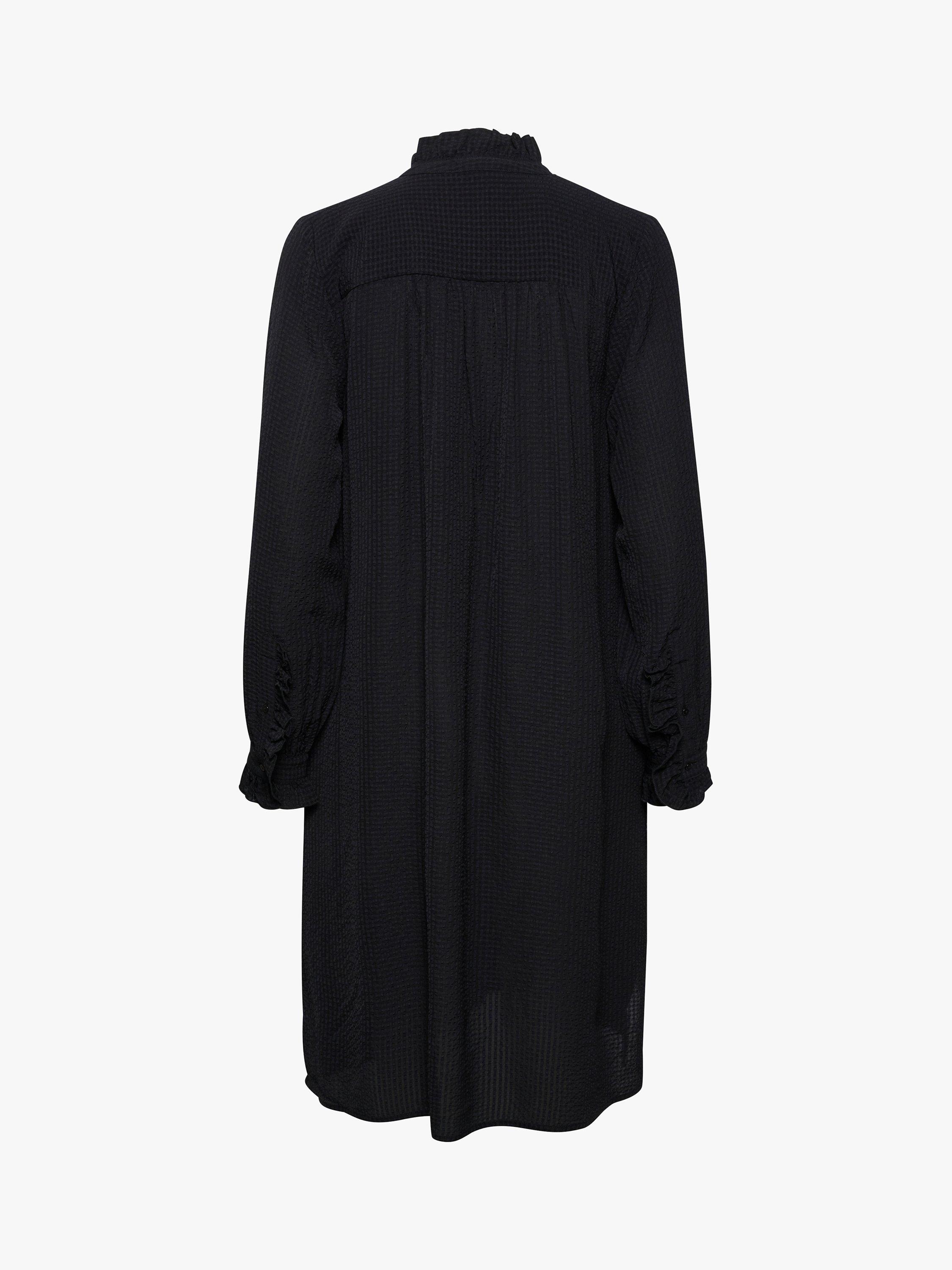 Part Two Rosalia Frill Trim Shirt Dress, Black, 8