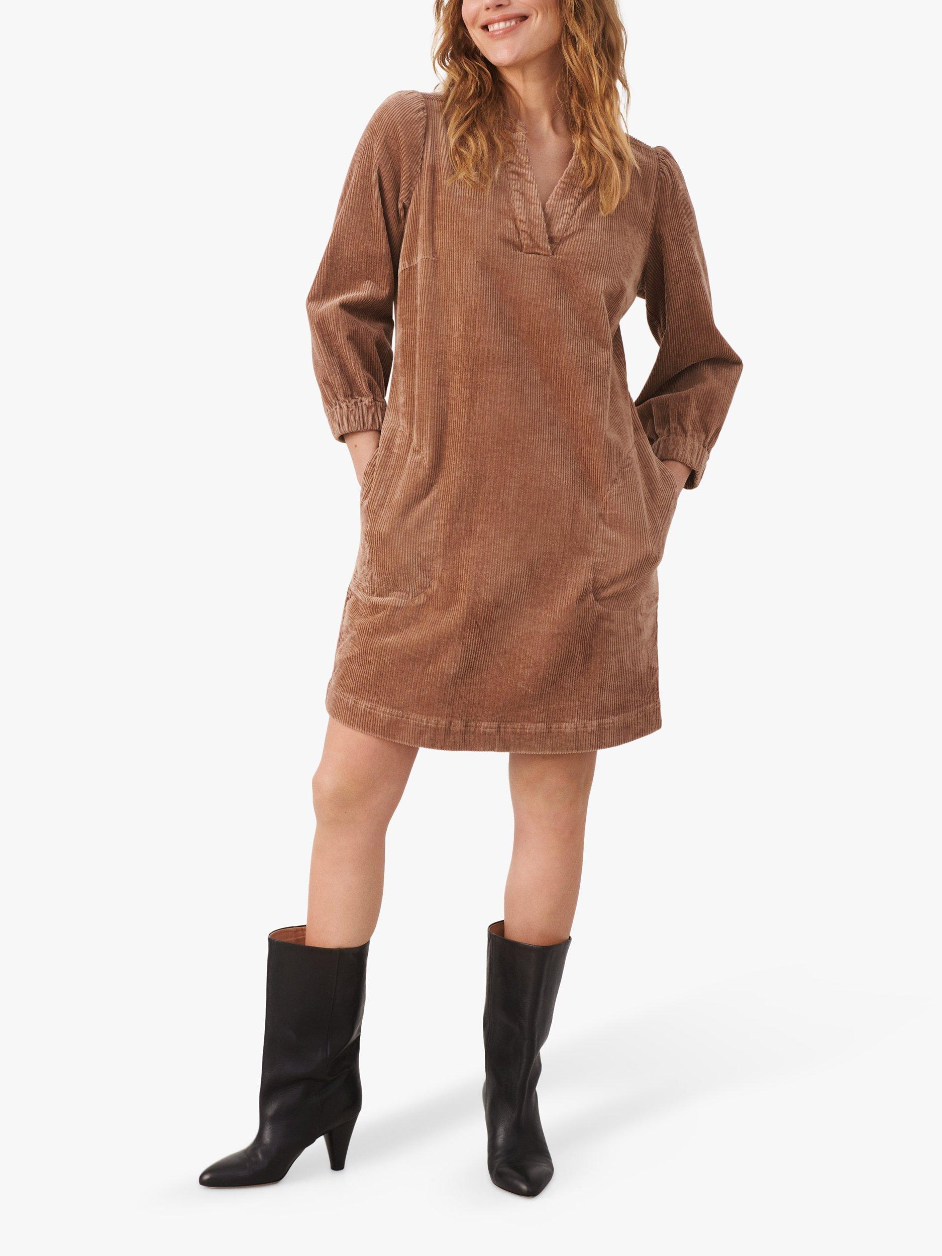 Part Two Ramita Corduroy 3/4 Sleeve Knee Length Dress, Amphora