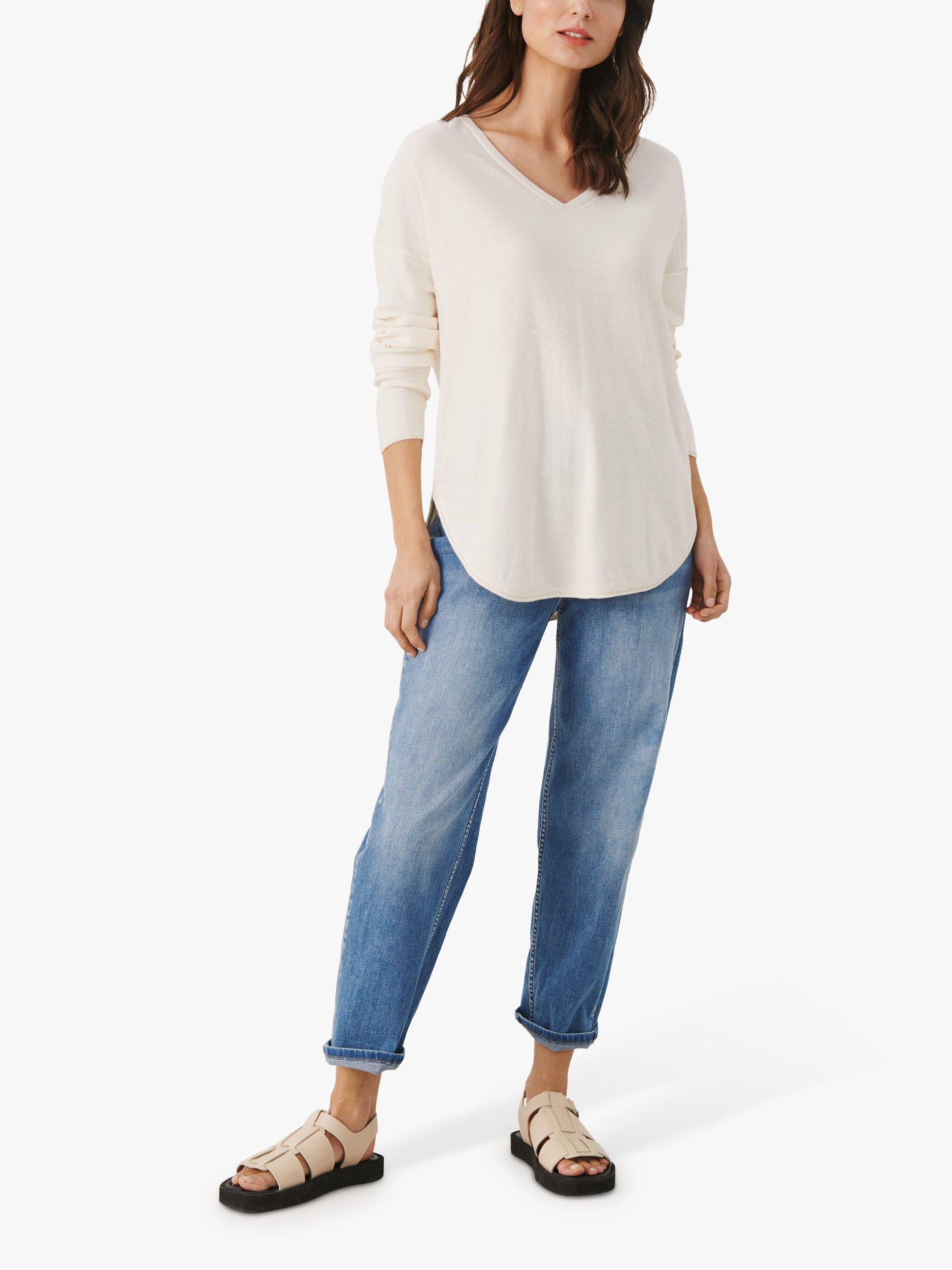 Part Two Iliviasa V-Neck Jumper, Whitecap Grey, XL