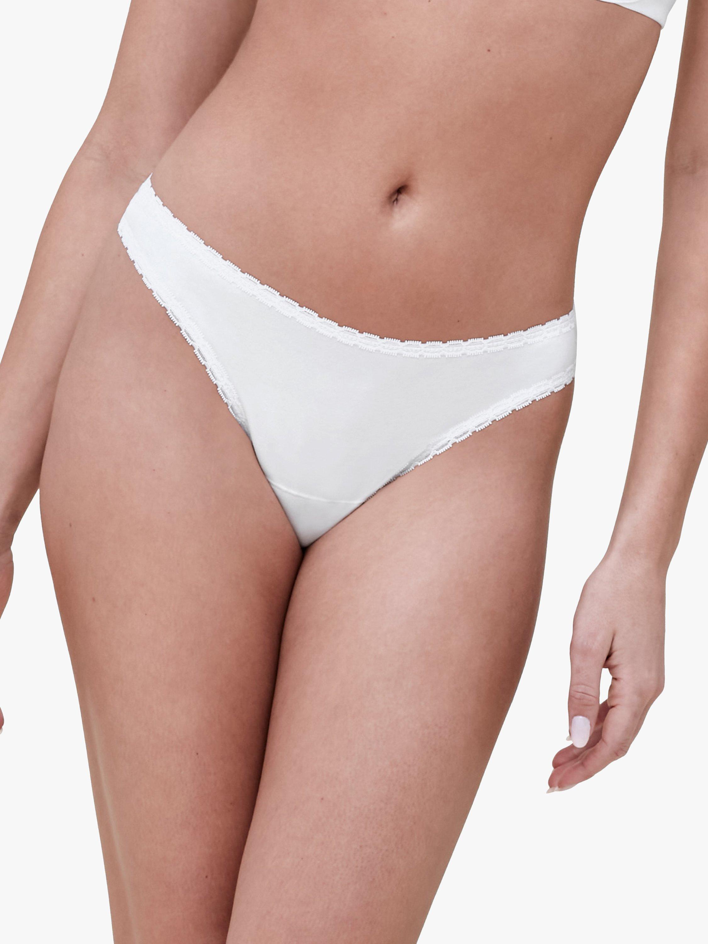 Product image 1 of 3, which shows Skarlett Blue Adorned Thong, White, M