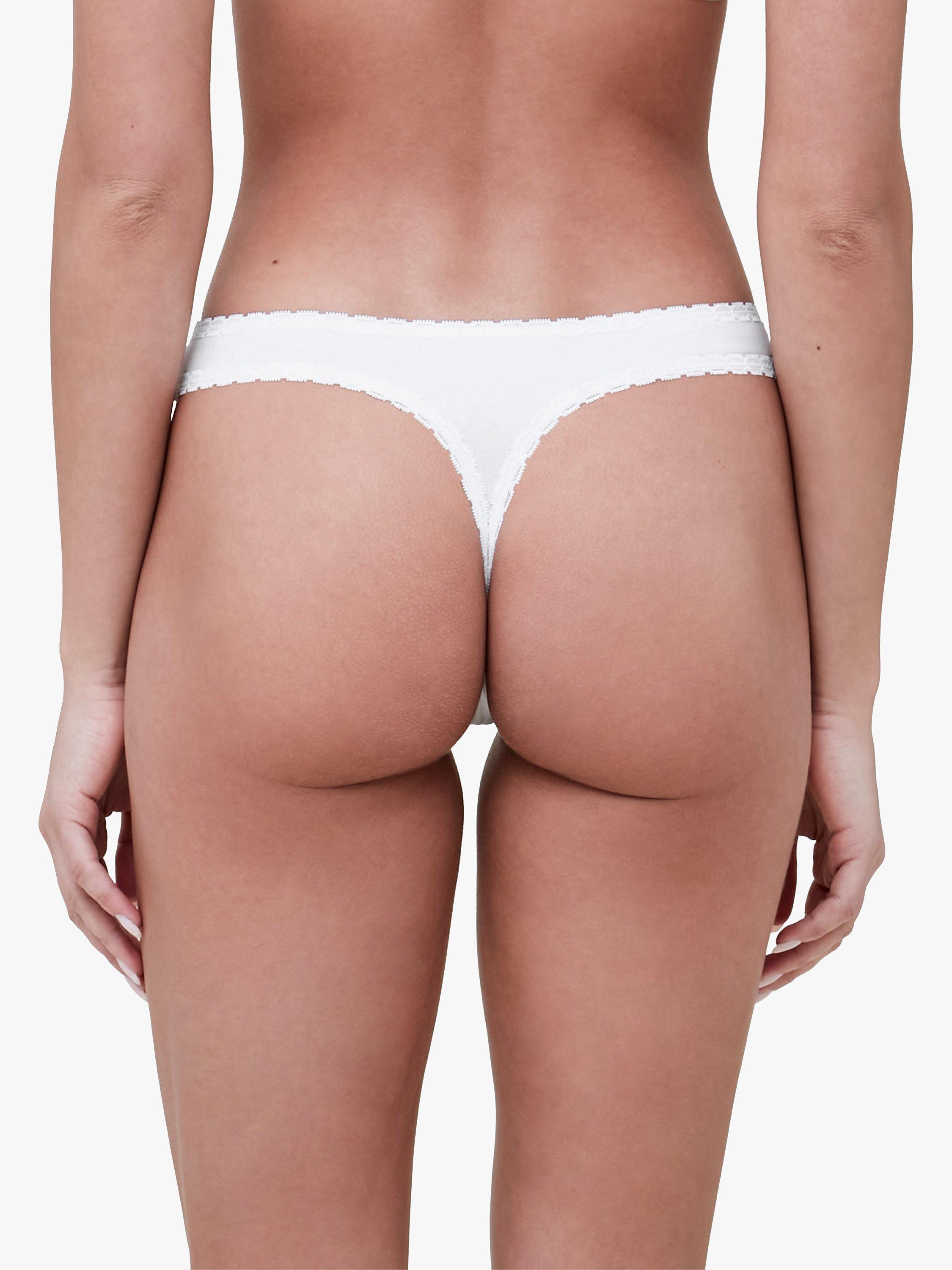 Product image 2 of 3, which shows Skarlett Blue Adorned Thong, White, M