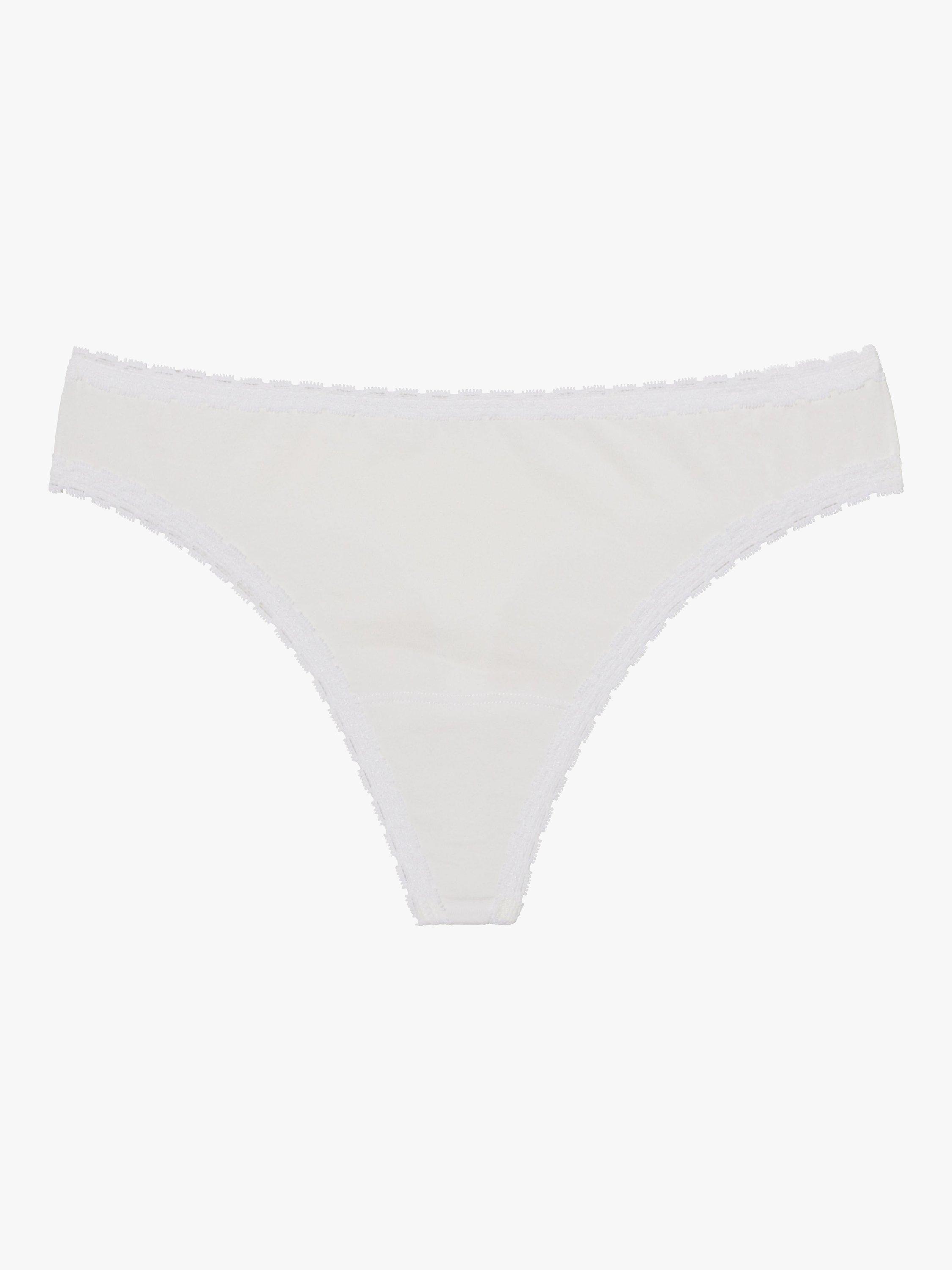 Product image 3 of 3, which shows Skarlett Blue Adorned Thong, White, M