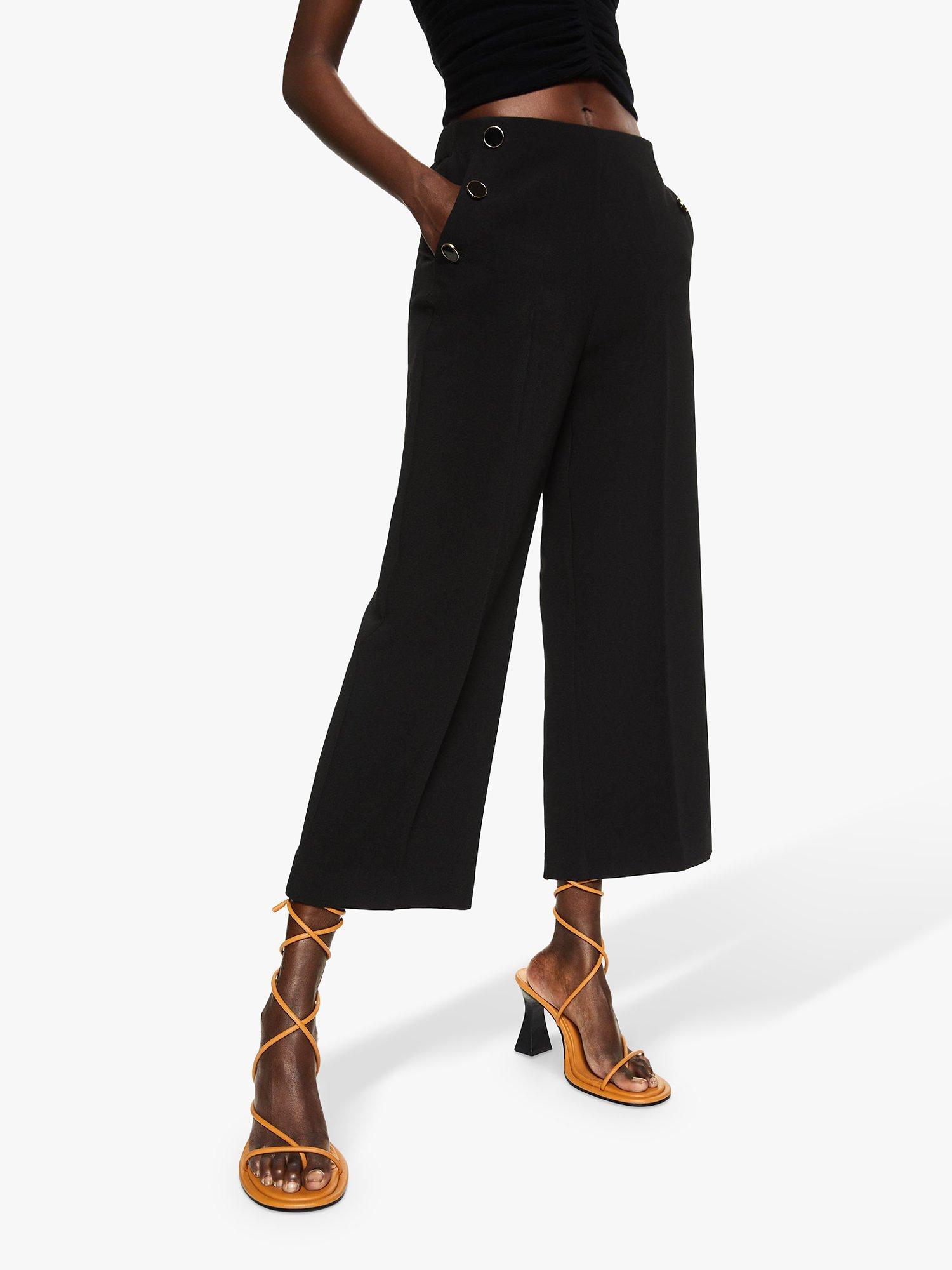 Mango Dorado Tailored Culottes, Black