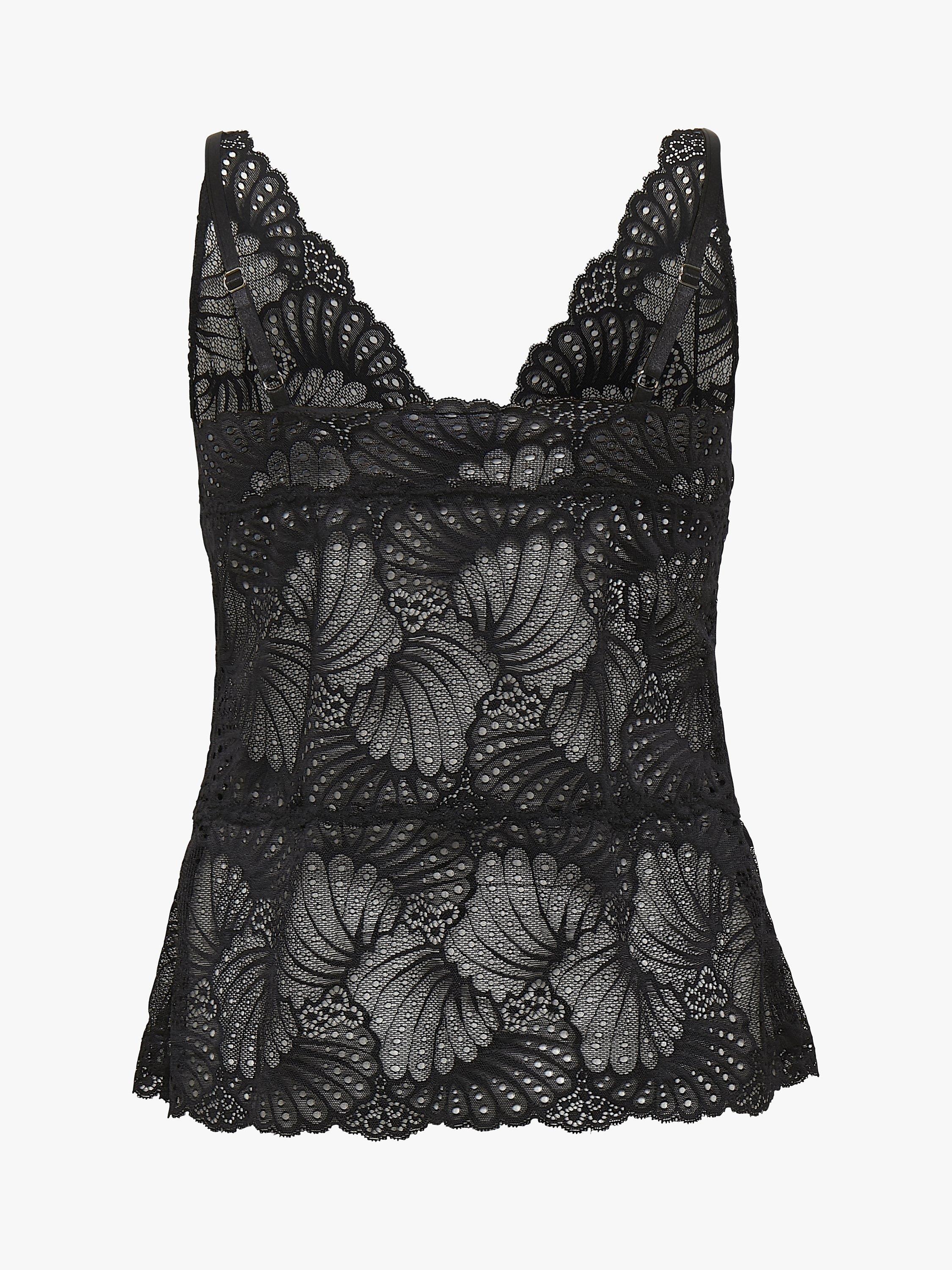 Saint Tropez Lace Cami, Black, XS