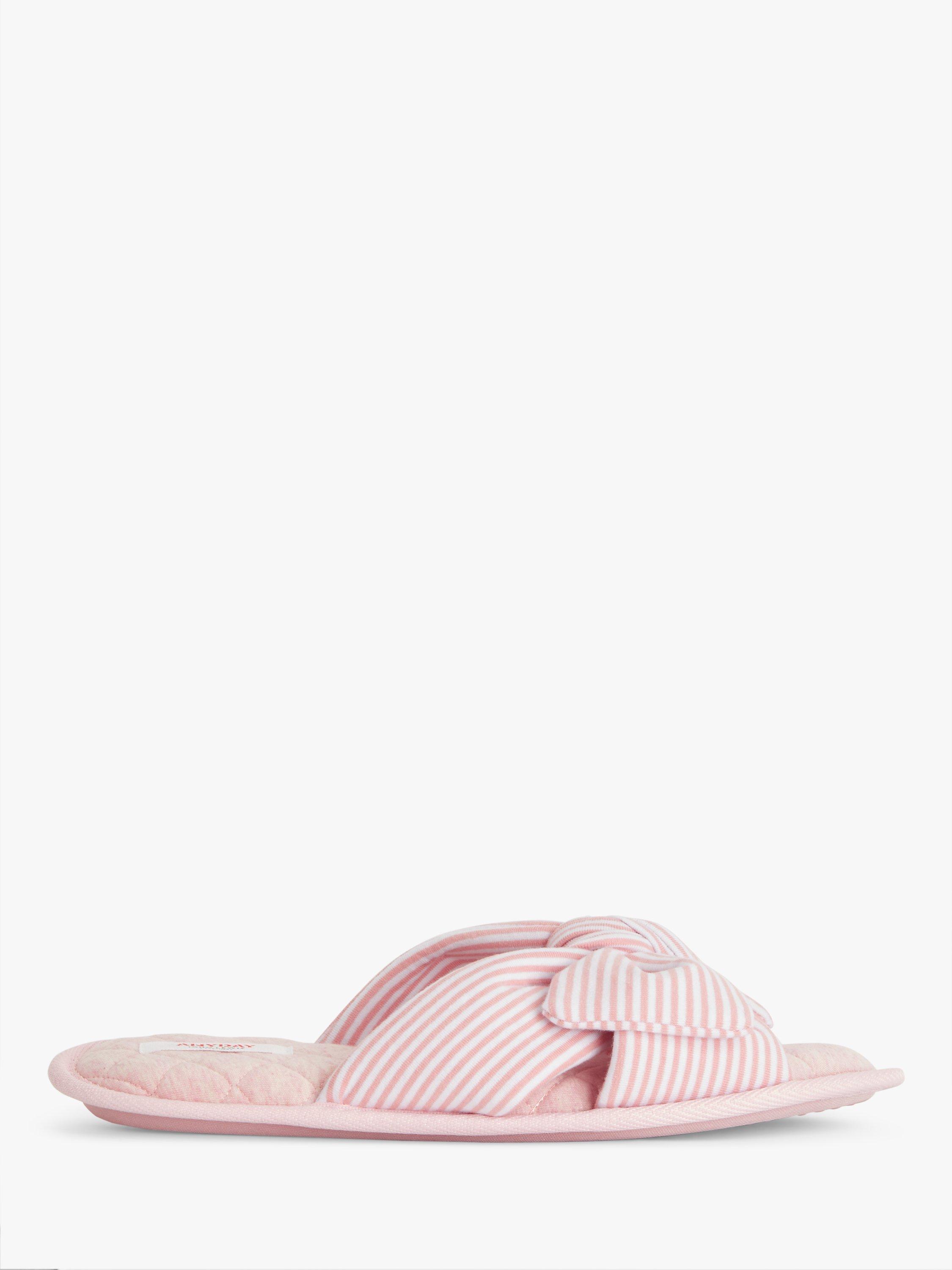 John Lewis ANYDAY Stripy Bow Tie Slider Slippers