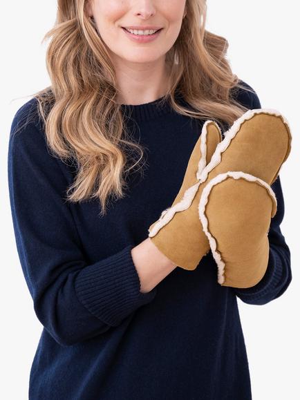 Celtic & Co. Sheepskin Mittens, Spice