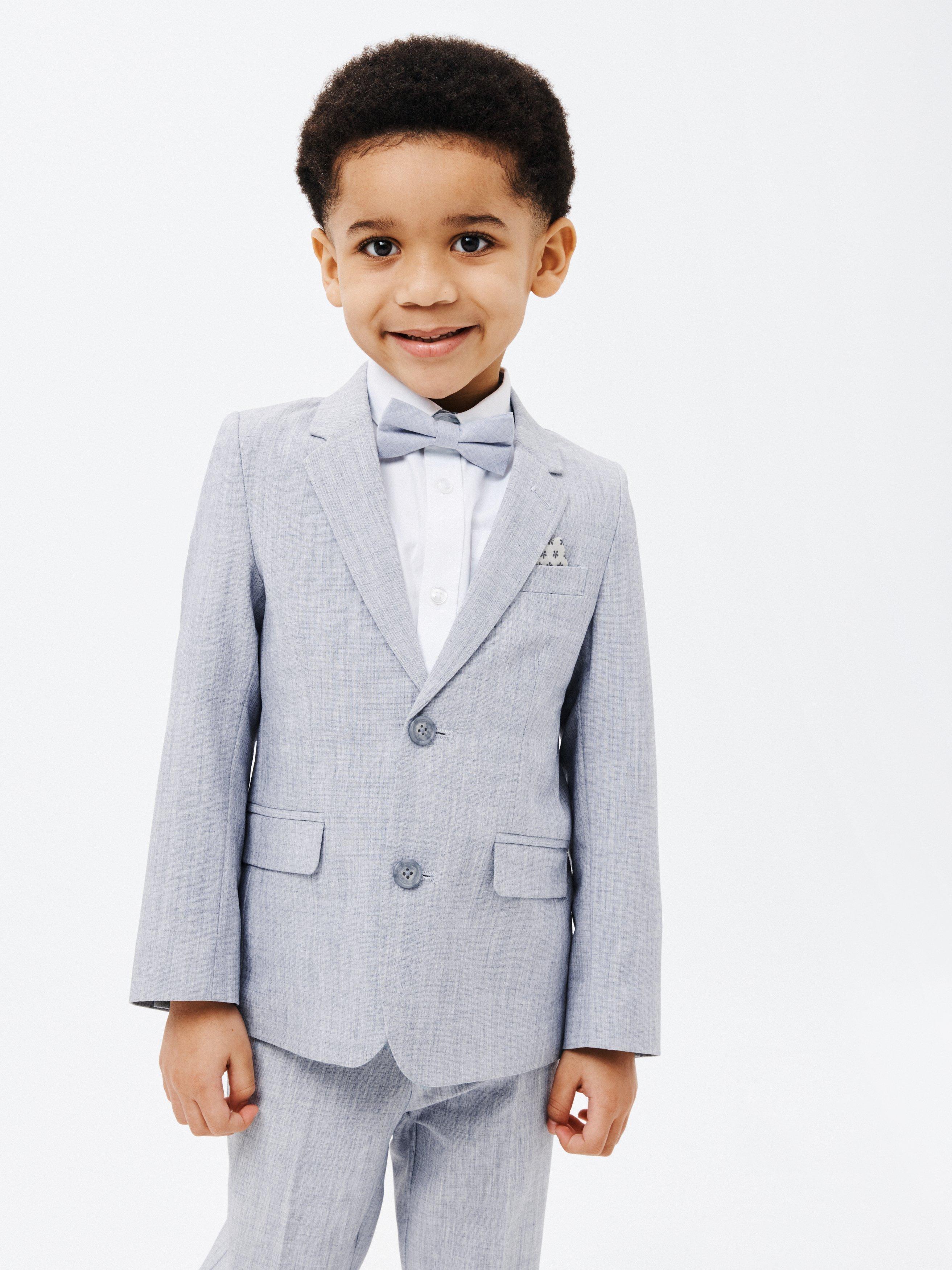 John Lewis Heirloom Collection Kids' Textured Linen Blend Blazer, Blue
