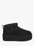 UGG Classic Ultra Mini Platform Suede Boots, Black