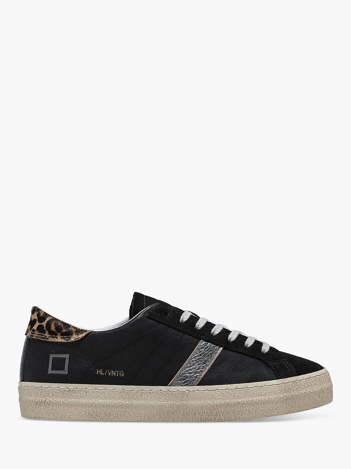 D.A.T.E. Hill Leather Low Top Trainers, Black