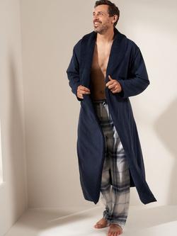 Truly Fleece Lined Dressing Gown, Midnight, Midnight