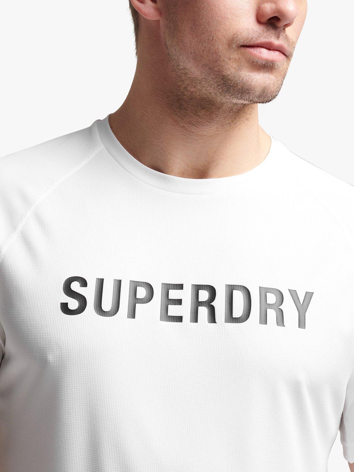 Superdry Train Active Logo Short Sleeve T-Shirt, Optic
