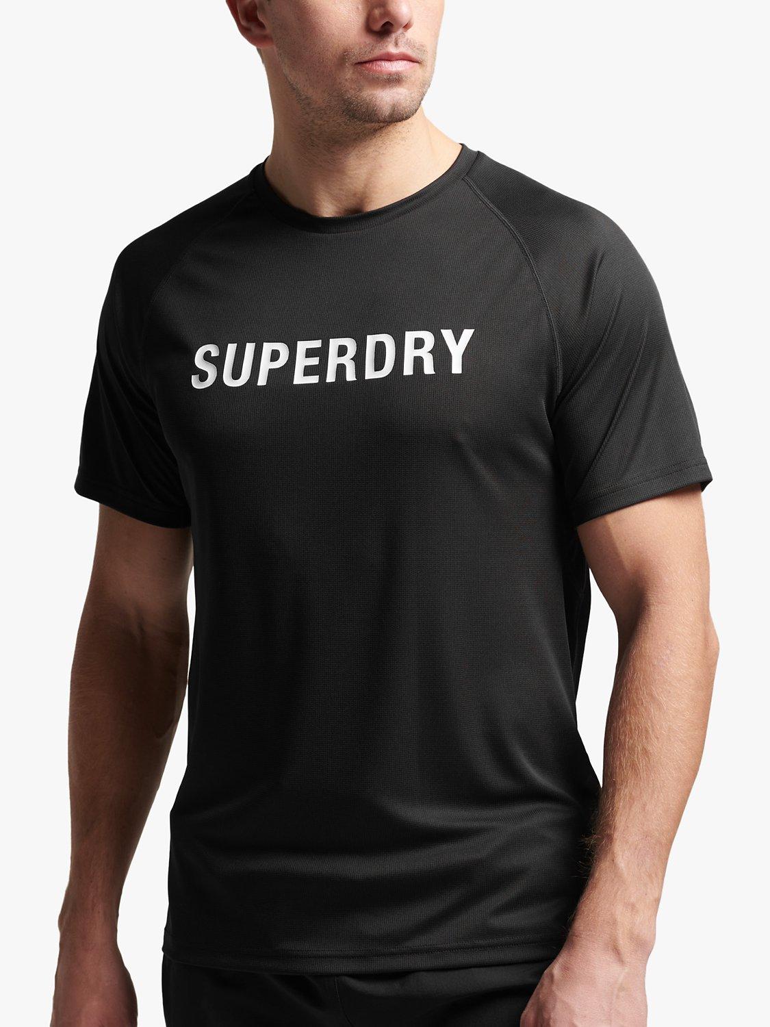 Superdry Train Active Logo Short Sleeve T-Shirt, Black