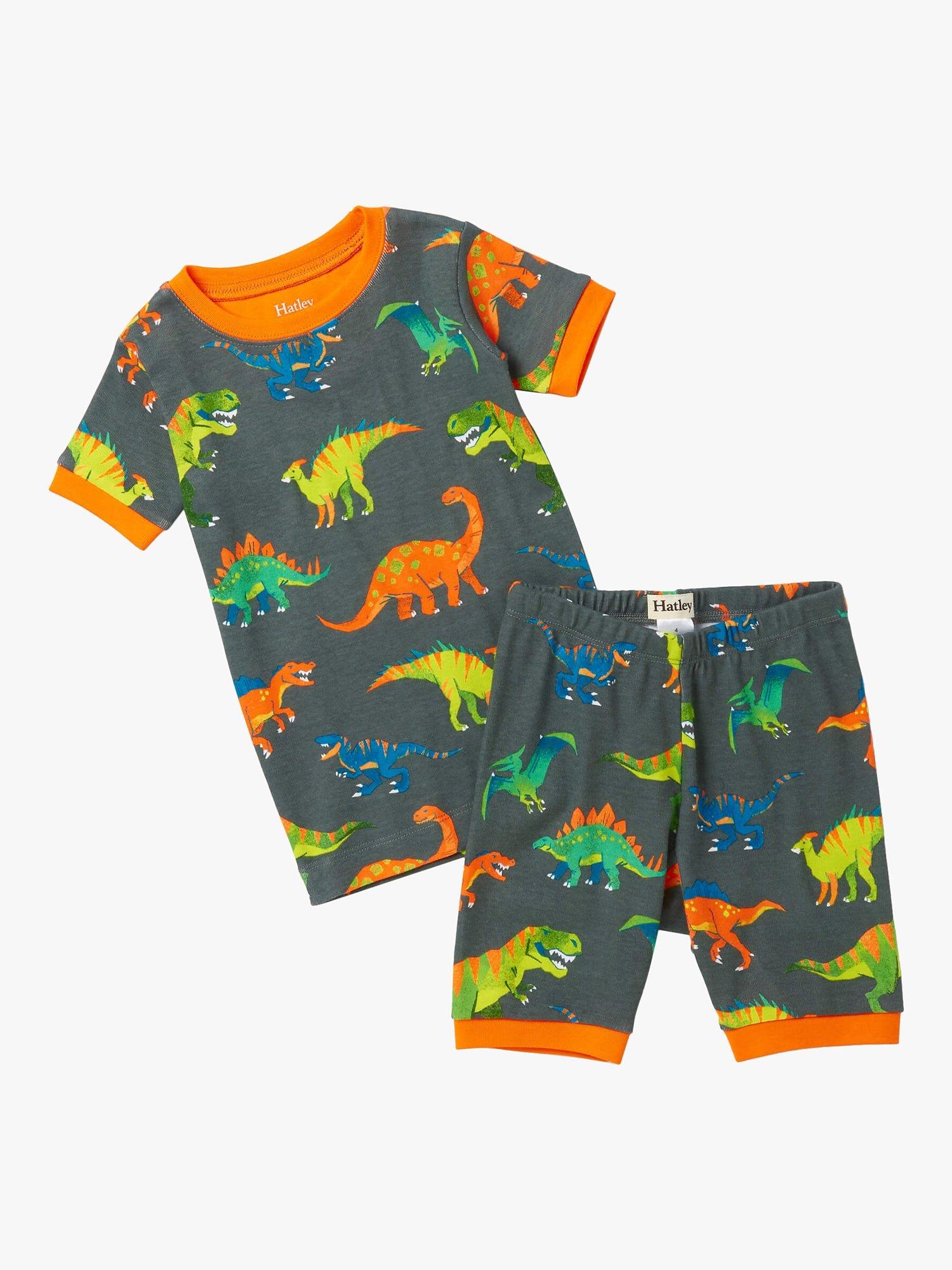Hatley Kids' Dinosaur Short Jersey Pyjama Set, Multi