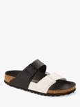 Birkenstock Arizona Regular Fit Birko Flor Split Slider Sandals, Black/White