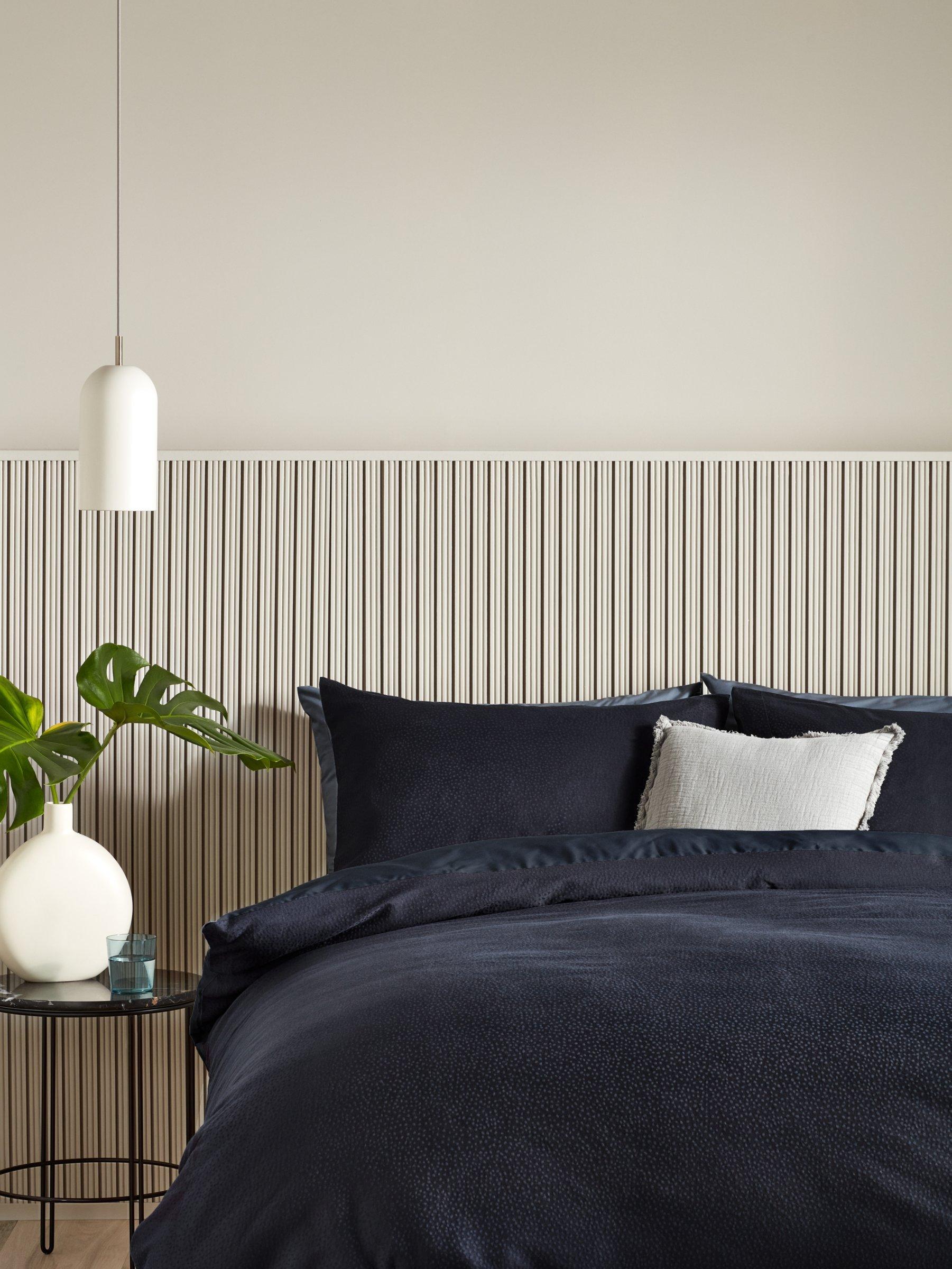 John Lewis Lana Jacquard Bedding, Navy