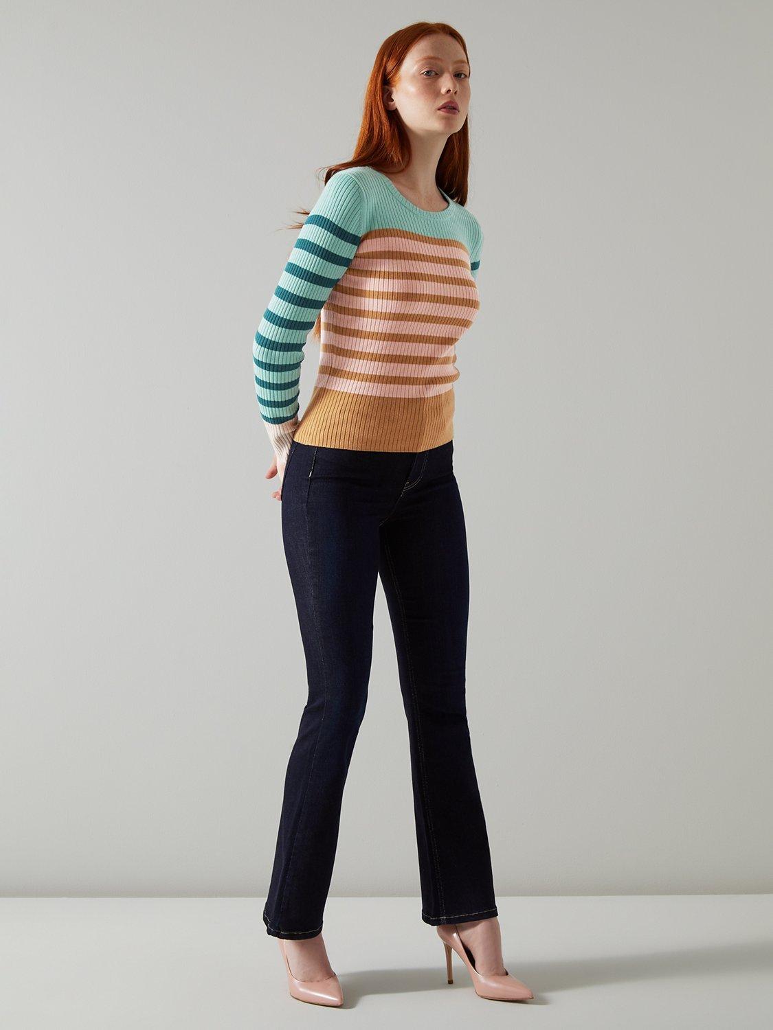 L.K.Bennett Stripe Knitted Jumper, Multi