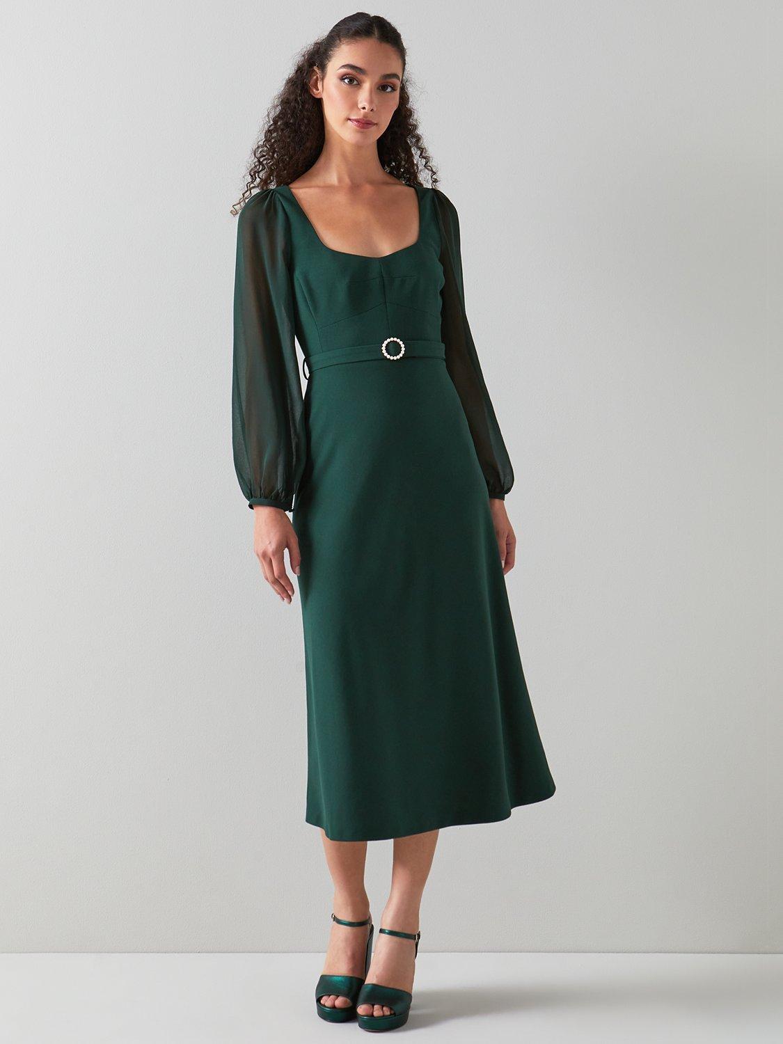 L.K.Bennett Perdy Midi Dress, Green