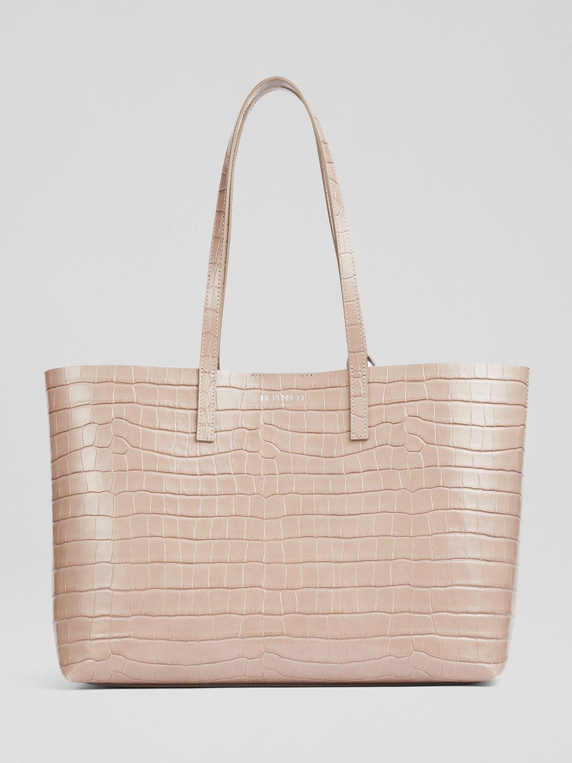 L.K.Bennett Adele Leather Tote Bag, Taupe