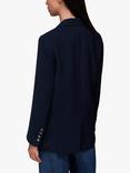 Whistles Crepe Boyfriend Blazer, Navy