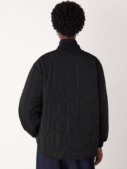 Whistles Ida Short Quilted Coat - view 2, Black