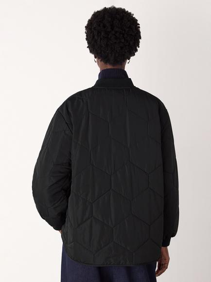 Whistles Ida Short Quilted Coat - view 2, Black