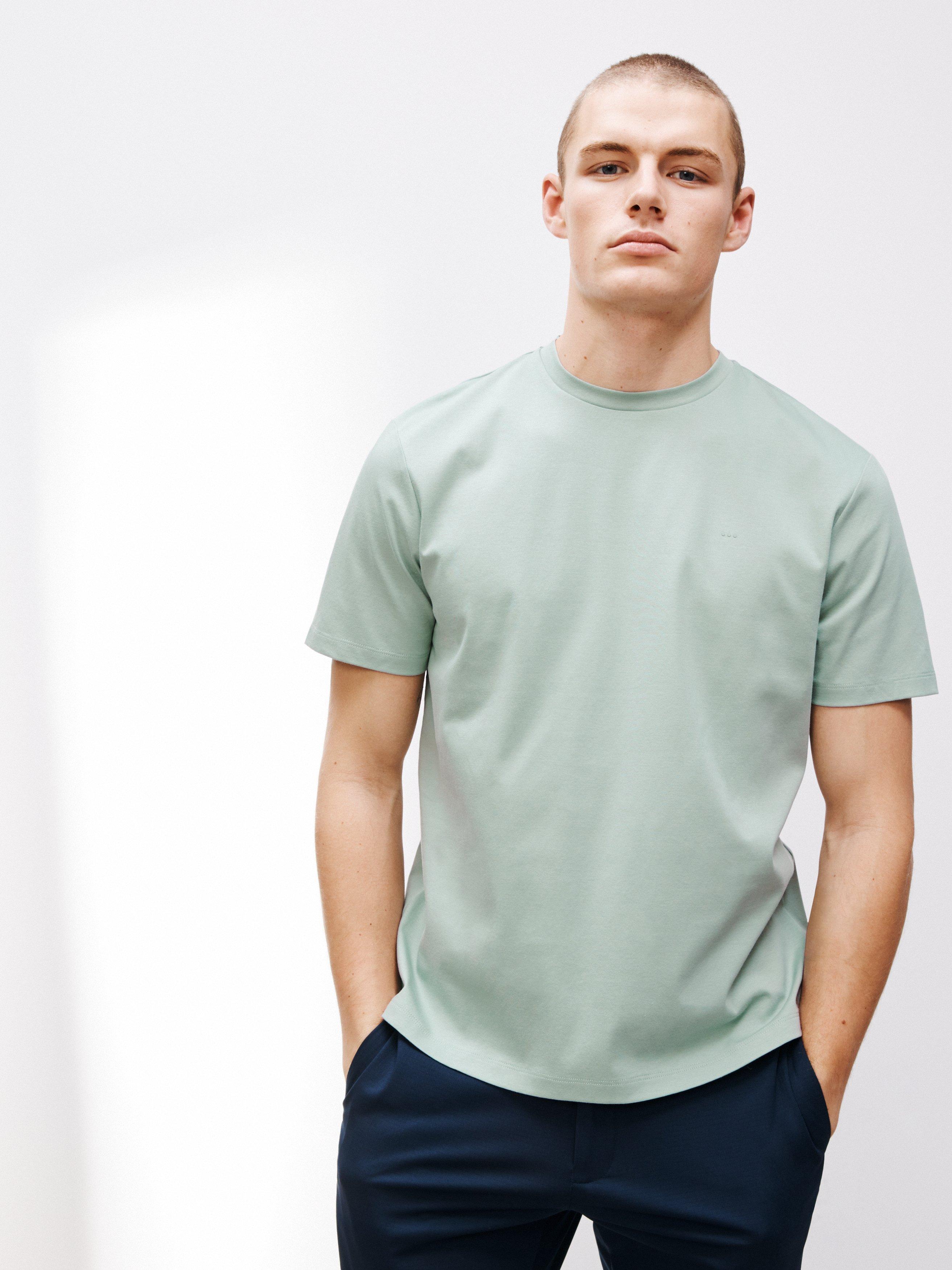 Kin Interlock Mercerised Logo T-Shirt, Green Milieu