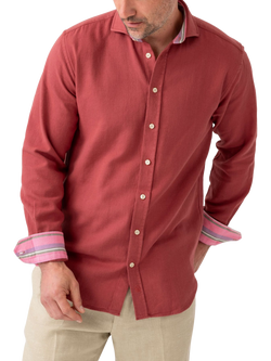 KOY Oxford Cotton Shirt, Orange Coral