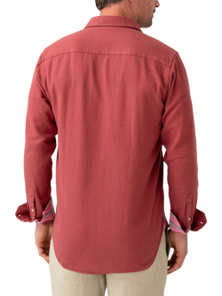 KOY Oxford Cotton Shirt - view 2, Orange Coral