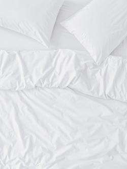 Piglet in Bed Washed Cotton Percale Bedding, White, White