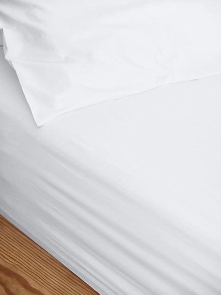 Piglet in Bed Washed Cotton Percale Bedding, White, White